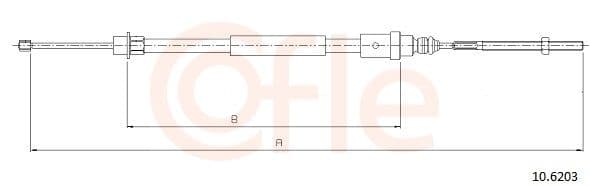 Cablu, frana de parcare COFLE 10.6203