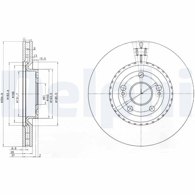 Disc frana DELPHI BG3685
