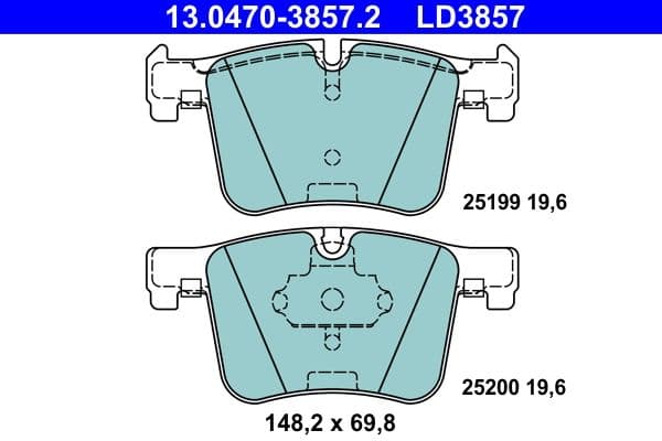 set placute frana,frana disc ATE Ceramic 13.0470-3857.2