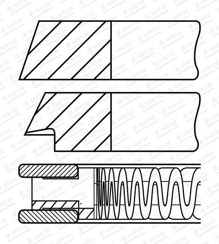 Set segmenti piston GOETZE ENGINE 08-102500-00