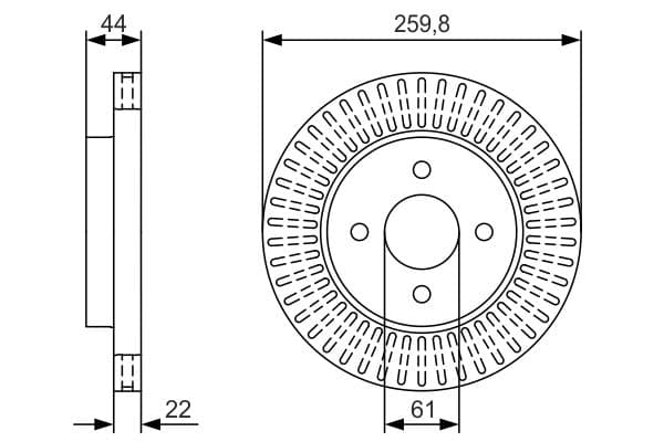 Disc frana BOSCH 0 986 479 U02
