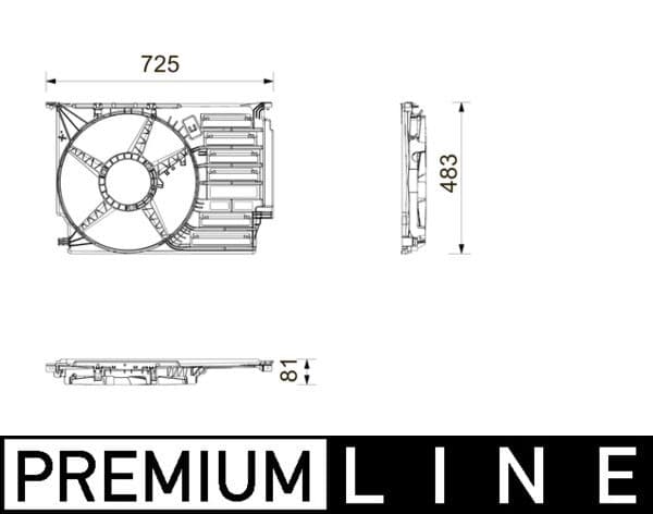Carcasa, ventilator radiator MAHLE BEHR *** PREMIUM LINE *** CFS 31 000P