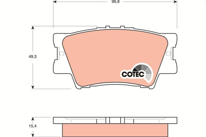 set placute frana,frana disc TRW COTEC GDB3426