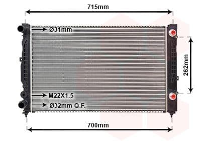 Radiator, racire motor VAN WEZEL 03002109