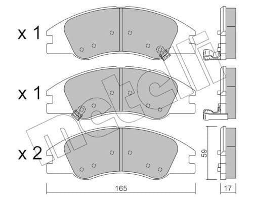 set placute frana,frana disc METELLI 22-0630-0