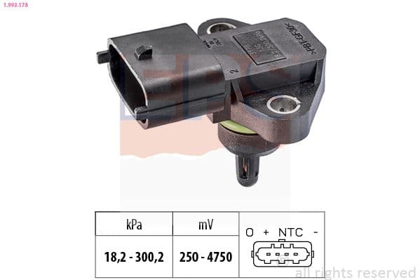 senzor presiune aer EPS Made in Italy - OE Equivalent 1.993.178