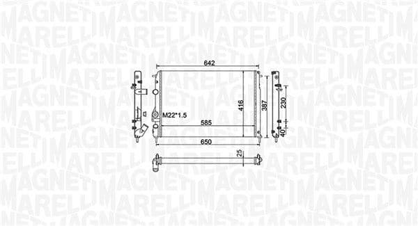 Radiator, racire motor MAGNETI MARELLI 350213159100