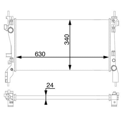 Radiator, racire motor MAHLE BEHR CR 1122 000S