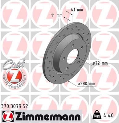 Disc frana ZIMMERMANN SPORT Z 370.3079.52