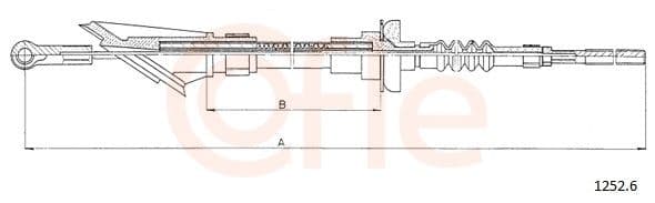 Cablu ambreiaj COFLE 1252.6