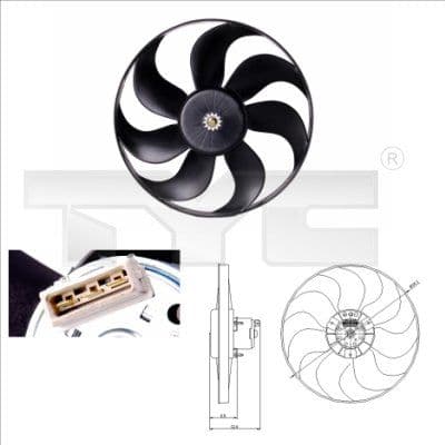 Ventilator, radiator TYC 837-0010