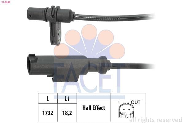 senzor,turatie roata FACET Made in Italy - OE Equivalent 21.0249