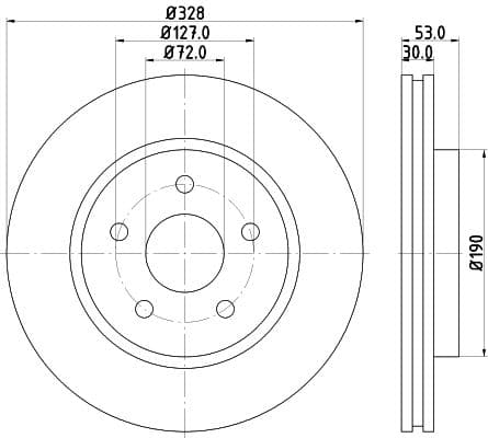 Disc frana HELLA-PAGID 8DD 355 115-921