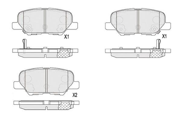 set placute frana,frana disc KAVO PARTS KBP-5551