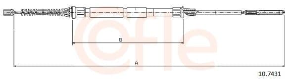 Cablu, frana de parcare COFLE 10.7431