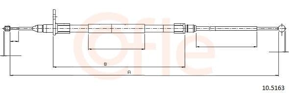 Cablu, frana de parcare COFLE 10.5163