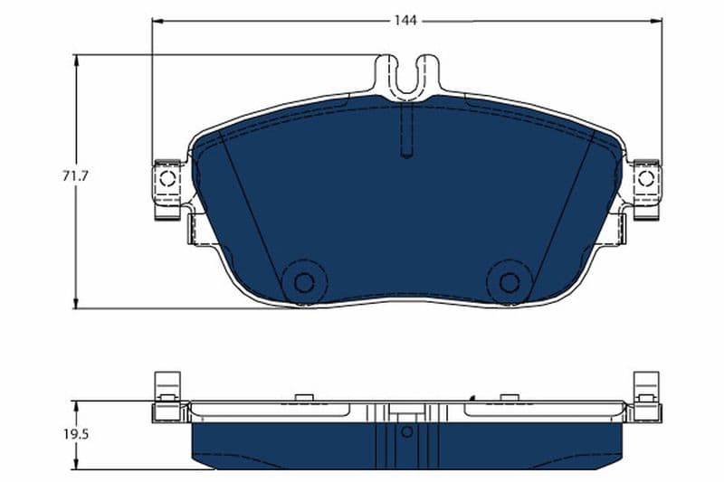 set placute frana,frana disc TRW ELECTRIC BLUE GDB1932BTE
