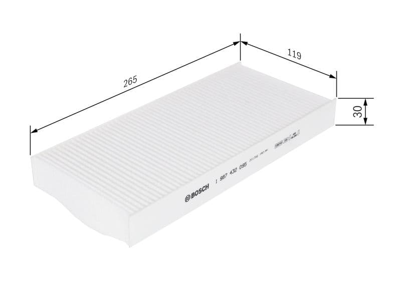 Filtru, aer habitaclu BOSCH 1 987 432 095