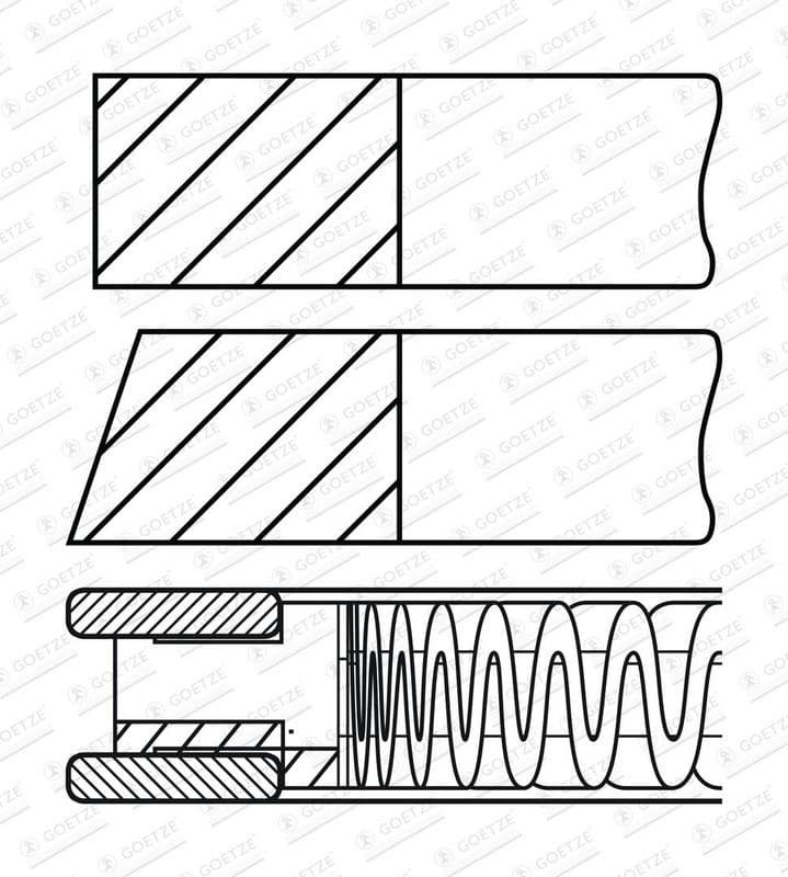 Set segmenti piston GOETZE ENGINE 08-429907-00
