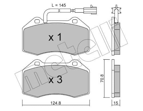 set placute frana,frana disc METELLI 22-0651-1