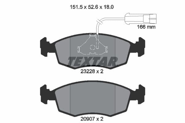 set placute frana,frana disc TEXTAR 2322702