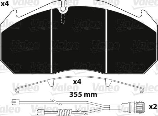 set placute frana,frana disc VALEO OPTIPACK 882212