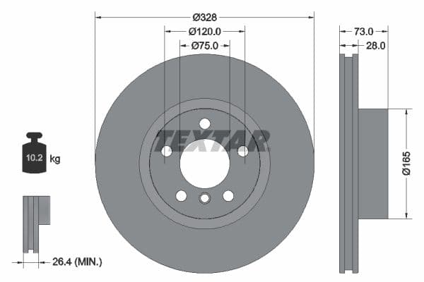 Disc frana TEXTAR PRO 92257103