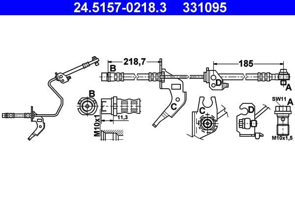 Furtun frana ATE 24.5157-0218.3