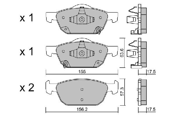 set placute frana,frana disc AISIN Premium ADVICS by BPHO-1006