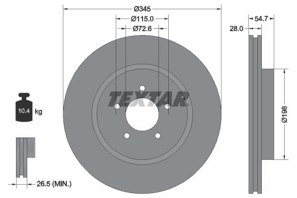 Disc frana TEXTAR PRO 92177103