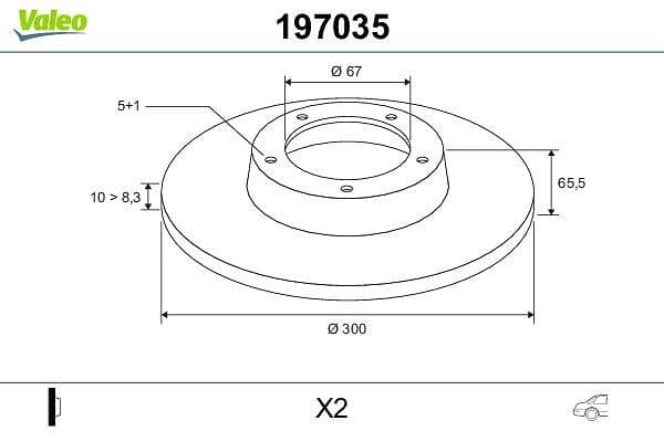 Disc frana VALEO 197035