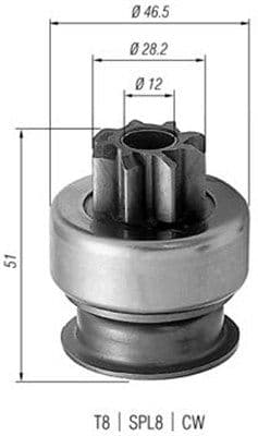 Pinion electromotor MAGNETI MARELLI 940113020176