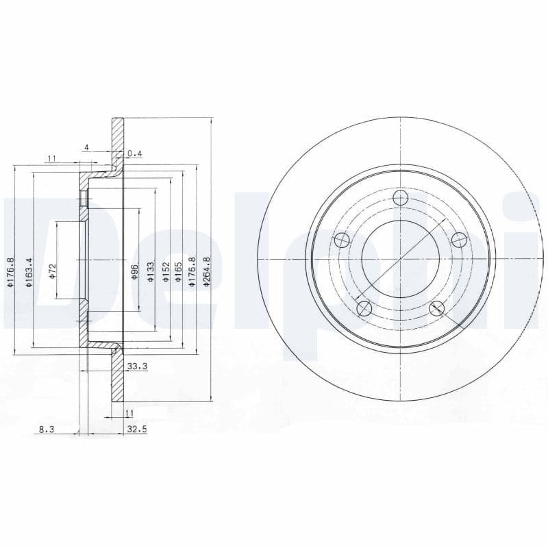 Disc frana DELPHI BG4025C
