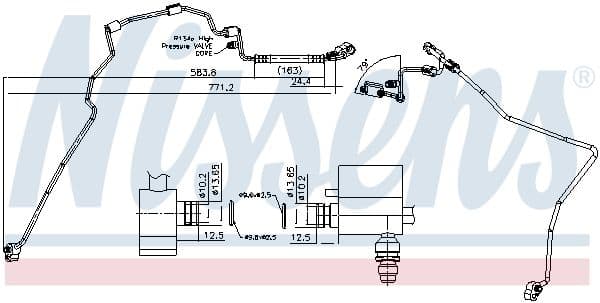 conducta inalta presiune,aer conditionat NISSENS 846085