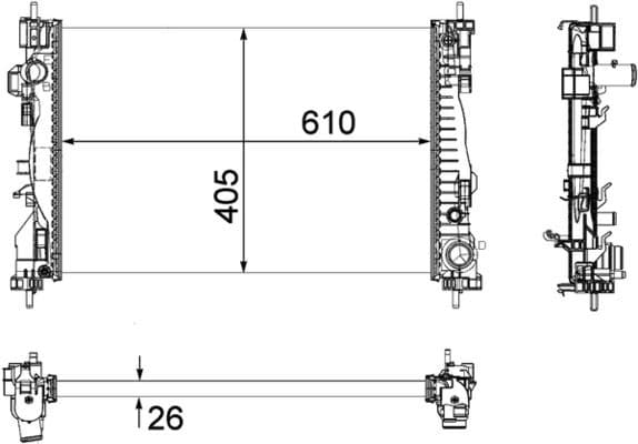 Radiator, racire motor MAHLE BEHR *** PREMIUM LINE *** CR 1178 000P