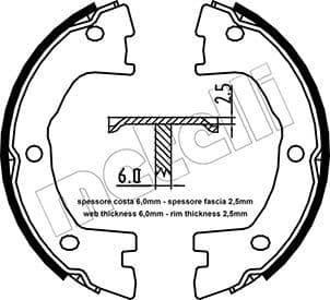 Set saboti frana, frana de mana METELLI 53-0097