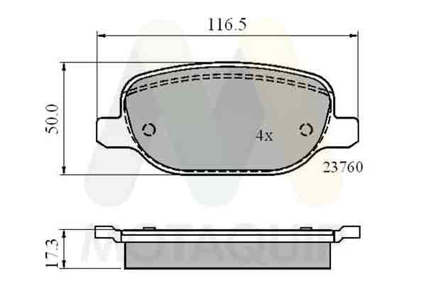 set placute frana,frana disc MOTAQUIP LVXL1319