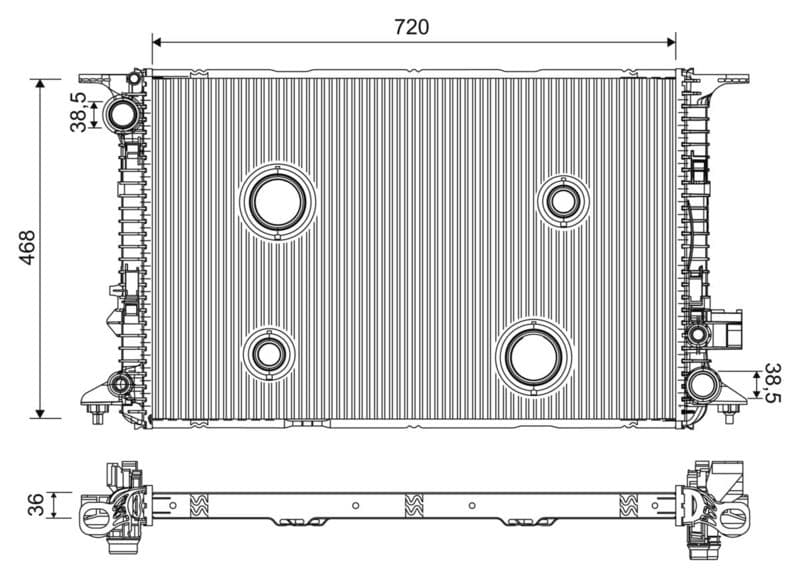Radiator, racire motor VALEO 701224