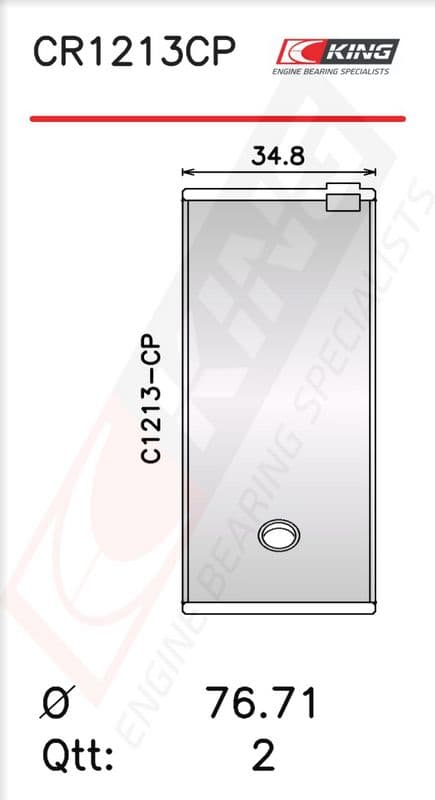 Cuzinet bielă KING CR1213CP 040