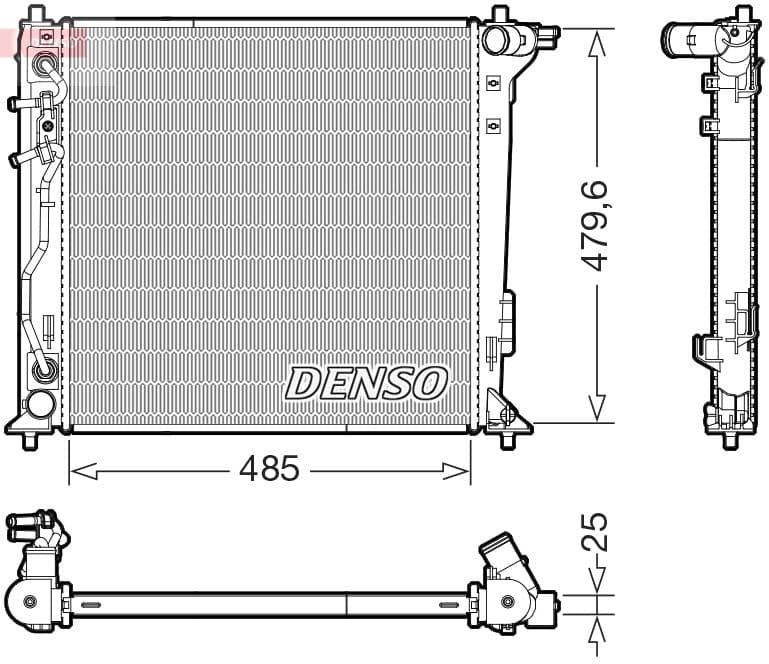 Radiator, racire motor DENSO DRM41030