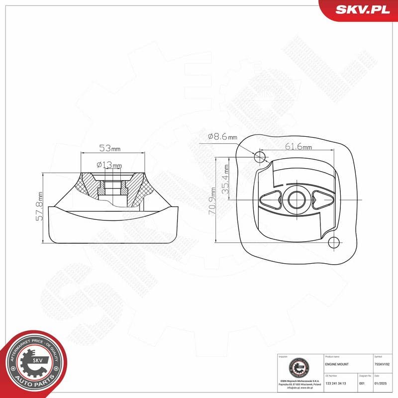 Suport motor ESEN SKV 75SKV192