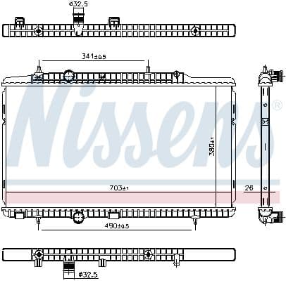 Radiator, racire motor NISSENS 606405