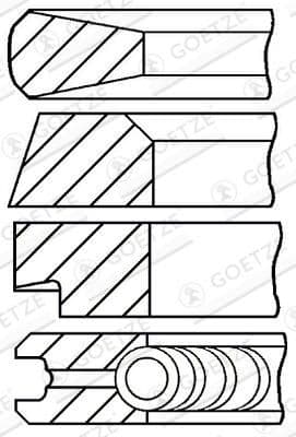 Set segmenti piston GOETZE ENGINE 08-274800-10