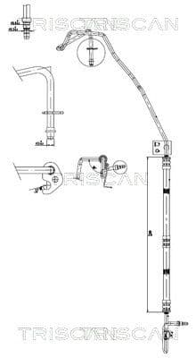 Furtun hidraulic, sistem de directie TRISCAN 8516 16055