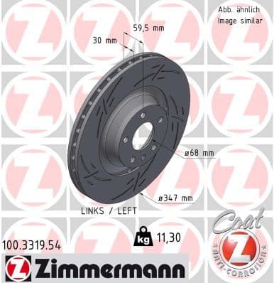 Disc frana ZIMMERMANN BLACK Z 100.3319.54
