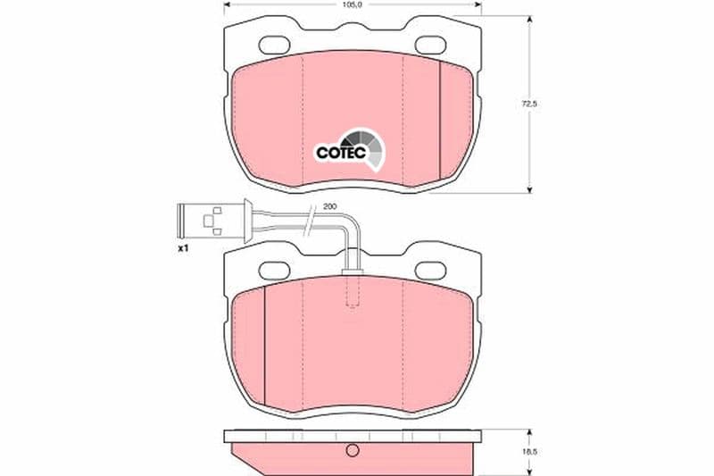 set placute frana,frana disc TRW COTEC GDB1093