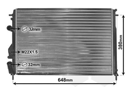 Radiator, racire motor VAN WEZEL 43002241