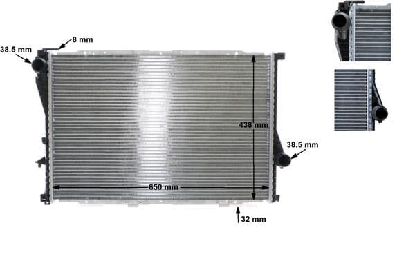 Radiator, racire motor MAHLE BEHR CR 296 000S