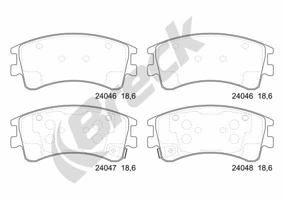 set placute frana,frana disc BRECK 24046 00 701 10