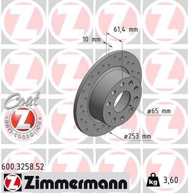 Disc frana ZIMMERMANN SPORT Z 600.3258.52